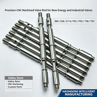Tige de vanne en acier inoxydable duplex F51 sur mesure, usinée CNC, axe non standard pour pièces de vanne pétrochimique