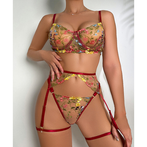 บราผ้าโปร่งสำหรับผู้หญิงชุดชั้นในลูกไม้แนวเซ็กซี่แนวอีโรติก - Product Image 5