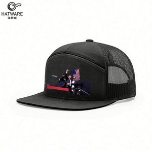 Custom Leather Patch logo <b>Red</b> Richardson 112 Teucker Hats 2024 Adjustable Baseball Hats - Product Image 2