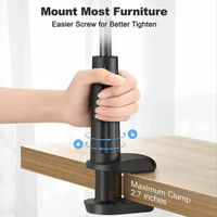 Support de téléphone portable rotatif à 360° avec bras flexible long, support de tablette pour lit et bureau