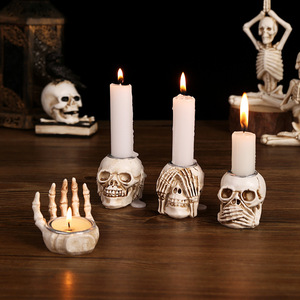 Nuevas Figuras de Calaveras de Resina, Adornos de Halloween, Decoración Espeluznante para Escritorio y Entrada, Regalos Festivos - Product Image 4