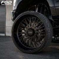 Jantes OEM FGD noires à déport profond en alliage d'aluminium forgé pour pick-up, personnalisées ET PCD 6061 T6, vente en gros, garantie 5 ans