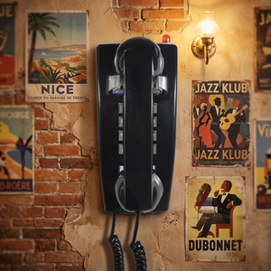 Ensemble <span class=keywords><strong>de</strong></span> <span class=keywords><strong>téléphone</strong></span> vintage en métal antique, design créatif, <span class=keywords><strong>sonnerie</strong></span> murale, <span class=keywords><strong>téléphone</strong></span> filaire pour <span class=keywords><strong>la</strong></span> maison, hôtel, salle <span class=keywords><strong>de</strong></span> bain - Product Image 2