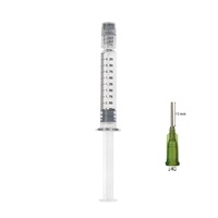 Seringue en verre Luer Lock de 2 ml pour distillat d'huile, prête à être expédiée, emballage de concentré de 2,25 ml