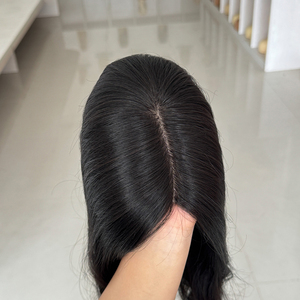 ท็อปเปอร์ผมแท้คุณภาพสูง สีธรรมชาติ ลอนสวย พร้อมส่ง ขนาด 6.5x7 นิ้ว ฐานไหม จัดเรียงเกล็ดผมอย่างดี - Product Image 4