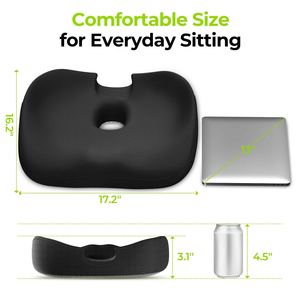Cuscino Ergonomico in Memory Foam <span class=keywords><strong>per</strong></span> Coccige con Logo Personalizzato, Ortopedico <span class=keywords><strong>per</strong></span> Sollievo dalla Pressione sul Coccige, <span class=keywords><strong>per</strong></span> Sedia da Ufficio, <span class=keywords><strong>Auto</strong></span>, Sedia a Rotelle - Product Image 5