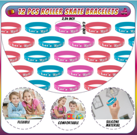 Bracelets claquant, porte-clés, pailles à boire, autocollants de tatouage, accessoires, jouets, cadeaux, kits de goodies et de faveurs pour fête sur le thème des rollers