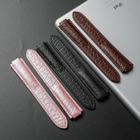 RC76 Alligator Luxe Marron Smart Top Grain Emballage Bracelet Pomme pour Hommes Machine Noir Lot Vintage 20mm Bracelets de Montre en Cuir