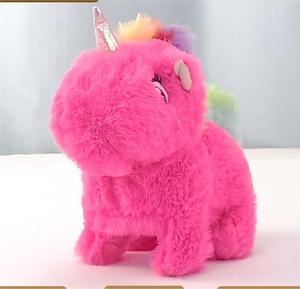 Giocattolo elettrico di peluche unicorno che canta e cammina con luci giocattolo elettronico - Product Image 2