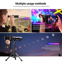 Objectif téléobjectif optique professionnel APEXEL Mini JJ020 36X, objectif supplémentaire pour smartphones, métal, téléphone portable