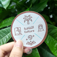 Personnalisation d'accessoires de vêtement de patch tissé thermocollant à coudre Merrow