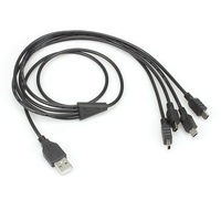 Cable de carga USB multipuerto personalizado 4 en 1 Conector USB a macho a Mini B para teléfonos móviles, tabletas y dispositivos digitales