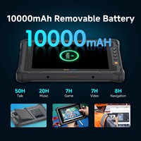 Tableta Robusta ONERugged M80T, PC Industrial Android de 8 Pulgadas, 550 Nits, Resistente al Agua IP65, Batería de 10000 mAh, NFC, Escáner de Código de Barras