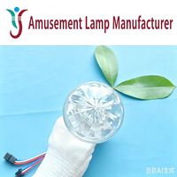 Lumières LED RGB 65 mm étanches et programmables en forme de champignon pour gobelets d'attractions, avec couvercle transparent en forme de chrysanthème