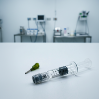 Seringues en verre borosilicate de 1 ml, seringues réutilisables avec embout Luer Lock / Luer Cap