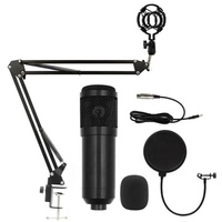 Venta al por mayor V8 Audio Condenser Mic Studio Singing Tarjeta de sonido con micrófono BM800 Divisores y convertidores de video