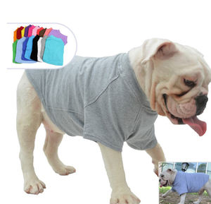 थोक पालतू वस्त्र छोटे बड़े कुत्ते टैंक शीर्ष टी बहु-रंग खाली कुत्ते के कपड़े ठोस कपास कुत्ते ग्रीष्मकालीन टी-शर्ट - Product Image 3
