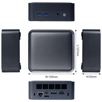 Nano Mini PC Nuevo Intel Core I3/I5/I7 Windows 11 SSD+HDD Uso Empresarial Procesamiento de Alto Rendimiento RAM DDR5 10 Núcleos 64GB Video