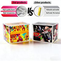 Boîte en acrylique pour cartes Pokémon Mini Tin Display avec couvercle magnétique, 8/10 boîtes en acrylique pour cartes à collectionner résistantes aux UV