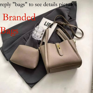 กระเป๋าถือสองชิ้นความจุขนาดใหญ่ของผู้หญิงเทรนด์แฟชั่นใหม่กระเป๋าสะพายไหล่หนัง PU สะพายข้างทรงเรขาคณิตสำหรับช้อปปิ้งการท่องเที่ยว - Product Image 2