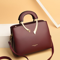 Sac à main de luxe en cuir PU pour femme, fourre-tout décontracté, sac à bandoulière avec décor en acier et sangle amovible, capacité 3L+