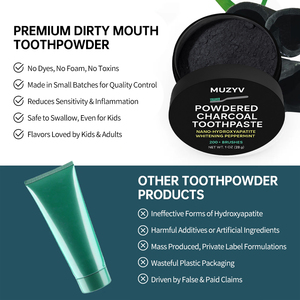 OEM polvere per la pulizia dei denti con carbone attivo dentale con Nano idrossiatite <span class=keywords><strong>Miswak</strong></span> - Product Image 3