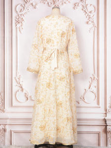 Moyen-Orient musulman arabe Abaya broderie femmes Dubai broderie perlée robe de soirée Abaya Dubai Nouveau Design - Product Image 6