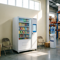 Distributeur automatique de snacks IMakeTech, capacité 300-600, système de refroidissement, écran tactile, options de paiement multiples pour aliments et boissons