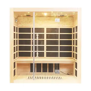 Finlandiya kapalı kızılötesi sauna odası karbon fiber ve akıllı kontrol paneli