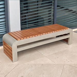 Houten Loungestoel - Comfortabele Lange Bank voor Binnen en Buiten - Moderne Rugloze Houten Bank - Product Image 3