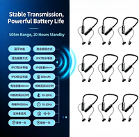 Casque sans fil à tour de cou Premium OMFOX 5.3 avec LED, 20+ heures d'autonomie, étanche IPX2 pour soirées Silent Disco