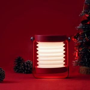 Lanterne LED pliable intelligente rechargeable à 360 degrés, lampe de chevet portable, lampe de table en bois pour le camping - Product Image 6