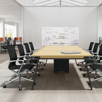 Ensemble de table de conférence de bureau moderne en bois LIWEI ODM OEM avec matériaux écologiques et design extensible pour usage commercial