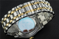 Montres mécaniques automatiques, date, alarme, analogique, acier inoxydable, mouvement NH35 personnalisé pour hommes, résistance à l'eau 5BAR