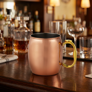 Taza Moscow Mule de Cobre de 16 oz, Diseño Clásico, Ecológica, Doble Pared, Gran Capacidad, con Asa para Personalizar - Product Image 3