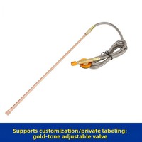 Valve de gonflage ABS à longue tige pour décompression, accessoire pour bouteille de gaz, outil extérieur, valve de remplissage pour cartouche plate de camping, barbecue
