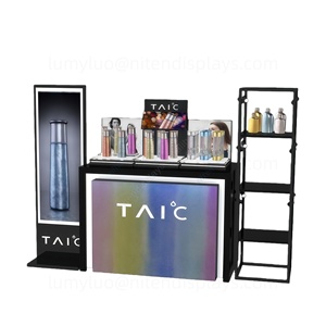 Metal Floor-standing Island Display <b>Counter</b> Set Cosmetics & Skincare Booth for Mall & Retail Store Custom Premium Showcase - Product Image 6