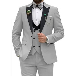 Trajes Azul Rey para <span class=keywords><strong>Hombre</strong></span>, Corte Entallado, 3 Piezas, <span class=keywords><strong>Traje</strong></span> de <span class=keywords><strong>Hombre</strong></span> para <span class=keywords><strong>Boda</strong></span>, Fiesta de Graduación, Negocios - Product Image 5