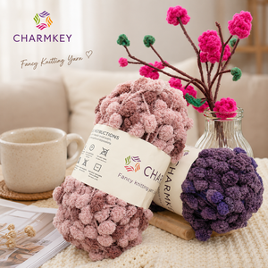 Fil à pompons 100% polyester doux et coloré pour le tricot à la <span class=keywords><strong>main</strong></span>, le crochet, les couvertures, les travaux manuels pour bébés - Product Image 2