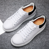 Nouvelles baskets rehaussantes pour femme en cuir véritable de vachette, petite taille 34-43, couleur blanc pur, hauteur accrue de 6 cm, vente chaude USA