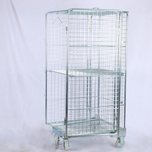 Hot bán công nghiệp thép Stackable Pallet giá stillage lưu trữ có thể gập lại dây cuộn lồng xe đẩy - Product Image 2