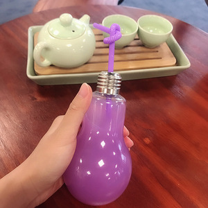 Ly Chai Nhựa Dùng Một Lần Uống Lạnh Bao Bì Juce Ánh Sáng <span class=keywords><strong>Bulb</strong></span> <span class=keywords><strong>Cup</strong></span> Cho Trà - Product Image 3