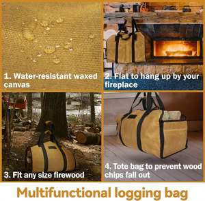 Free Sample Factory Direct's Top-quality <b>Log</b> Firewood Wood <b>Carrier</b> <b>Bag</b> With Handles and a Security Strap - Product Image 2