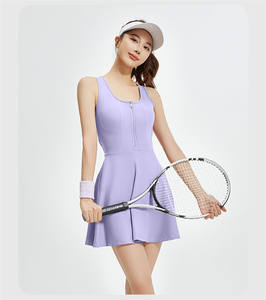 JY010女性用テニスドレスショーツ付きアクティブワークアウトゴルフ & スポーツアパレルソフト & 快適テニスウェア - Product Image 6