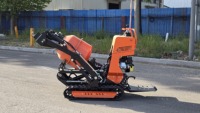 Mini bétonnière sur chenilles : Moteur puissant, zéro résidu, mélange efficace
