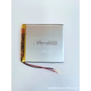 Batería de polímero de litio Xzk 307080 de 3.7V y 3000mAh para electrónica de consumo - Product Image 1
