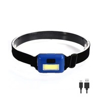 Lampu Kepala LED COB Ringkas, Dapat Diisi Ulang USB & Baterai Kering, Tahan Air IP44, 363 Lumen, Ringan untuk Bekerja, Berkemah & Aktivitas Luar Ruangan