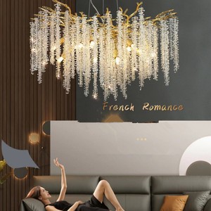 <span class=keywords><strong>Lustre</strong></span> contemporain moderne en forme de branche d'arbre, luminaire suspendu en cristal de luxe pour cuisine, chambre à coucher, salon - Product Image 3