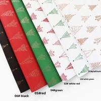 Papier d'emballage écologique et recyclable pour bouquets de fleurs de Noël, vente en gros transfrontalière pour usines de fleurs, emballage cadeau