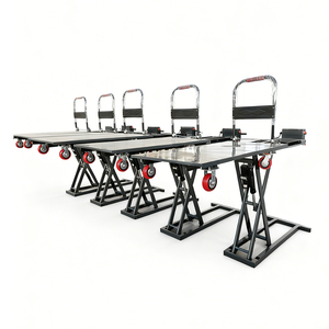 عربة نقل كهربائية هيدروليكية من HUOSHAN، عربة يدوية مسطحة بأربع عجلات من الفولاذ المقاوم للصدأ، مخصصة للبيوت الزجاجية، مصنعة حسب الطلب (OEM) - Product Image 3